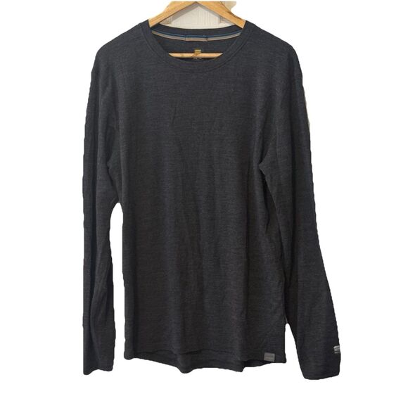 Meriwool Layers Mens Gray Long Sleeve Crew Base Layer Shirt 250g Merino Wool XXL - Picture 1 of 9